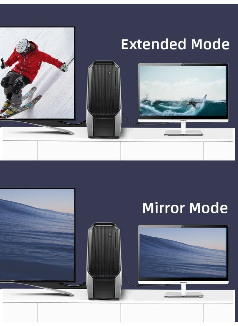 كابل تايم كابل DisplayPort إلى DVI-D بدقة 1080p Full HD، سلك DP إلى DVI ذكر إلى ذكر لأجهزة الكمبيوتر المحمولة والشاشات وأجهزة العرض وأجهزة التلفزيون عالية الدقة، محول فيديو عالي السرعة متوافق مع بطاقة رسومات Windows، موصلات مطلية بالذهب متينة. - Image 5